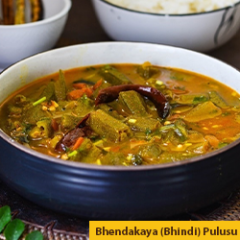 6 Bhendakaya (Bhindi) Pulusu