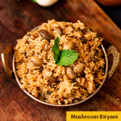 mushroom biryani